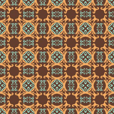 Çiçeksel süslemesiz desen. Vektör illüstrasyonu arka planlar, motifler, tekstil, duvar kağıtları, kumaşlar, hediye ambalajları, şablonlar için kullanılabilir. Albüm için tasarım kağıdı. Vektör.