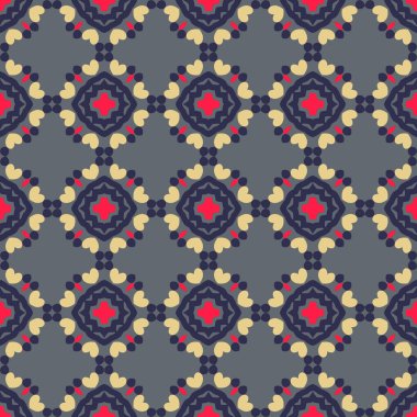 Vektör süslemesiz desen. Vektör illüstrasyonu arka planlar, motifler, tekstil, duvar kağıtları, kumaşlar, hediye ambalajları, şablonlar için kullanılabilir. Albüm için tasarım kağıdı. Vektör.