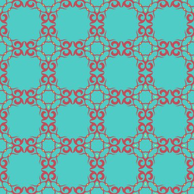 Orta Asya ve Kırgızistan 'daki göçebelerin kusursuz Asya modeli. Göçebe etnik damgası. Asya süslemeleri.