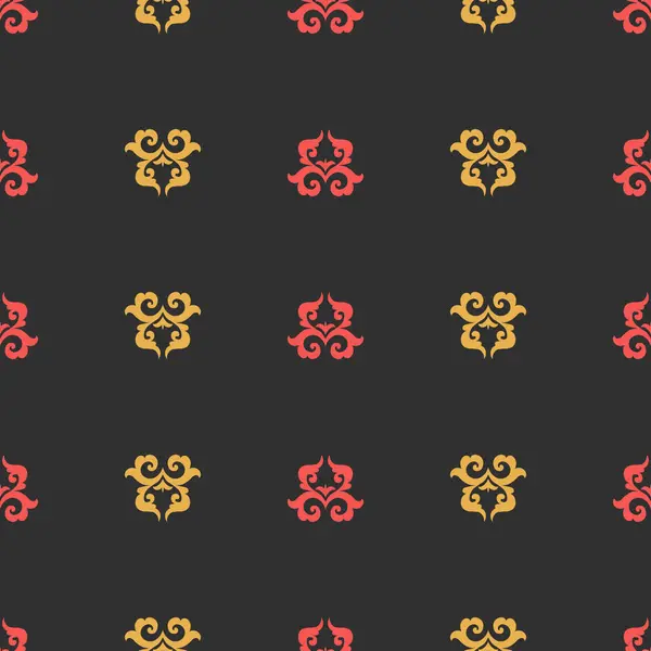 Декоративный Безшипучий Платок Домашнего Текстиля Шаблон Завихрениями Цветочным Элементарным Сканированием — стоковый вектор
