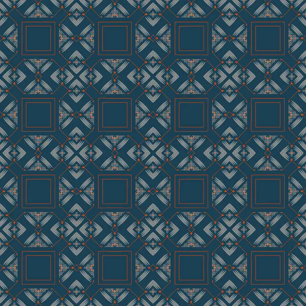 Decorative Asian Folk Seamless Pattern Traditional Ornament Asian Nomads Kyrgyz — Stock Vector
