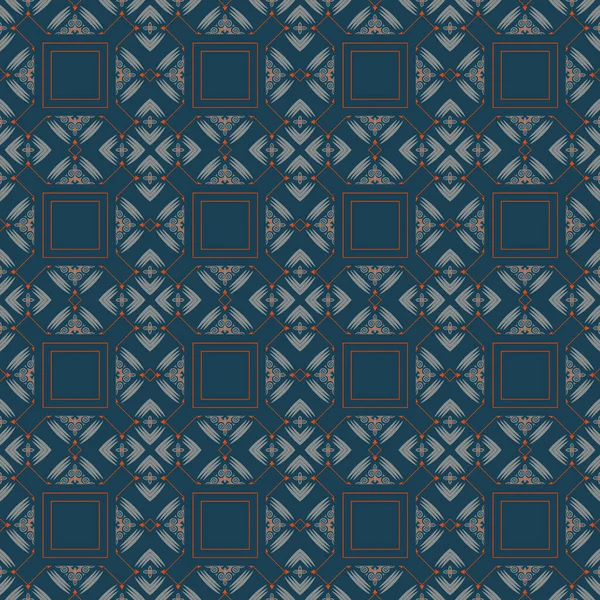 Decorative Asian Folk Seamless Pattern Traditional Ornament Asian Nomads Kyrgyz — Stock Vector