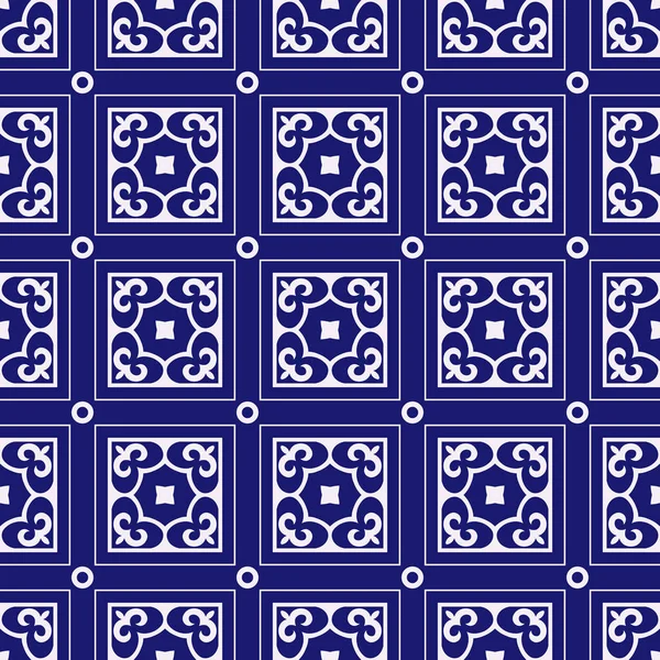 Декоративный Бесшовный Узор Этническим Элементом Кыргызские Казахские Орнаменты Текстура Фона — стоковый вектор
