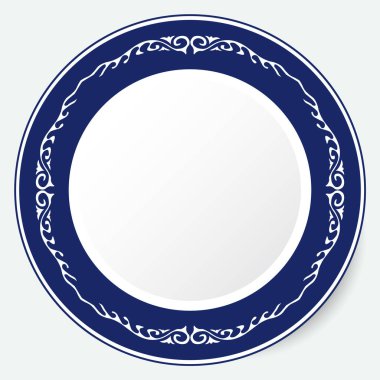 Yuvarlak çerçeve, tasarımın için bir çalışma. Kazak, Kırgız, Özbek 'in süs eşyaları ve motifleri, plaka, tekstil ve baskı tasarımı için ulusal Asya dekoru. Çember çerçeve. Vektör. 