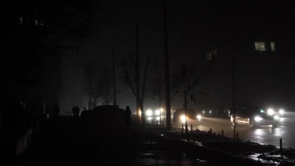 Kyiv Ukrayna 2022 Rus Füze Saldırısı Sonrasında Kyiv Kenti Karanlığa — Stok video