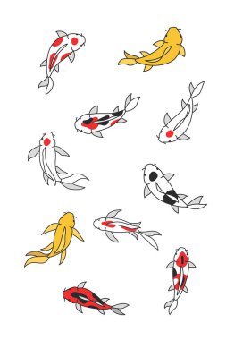 Şirin koi balığı çizimi