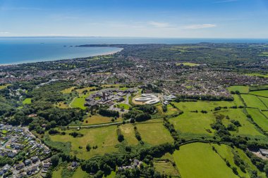 Helikopter Swansea, Mırmır ve Gower Yarımadası üzerinde, Galler, İngiltere