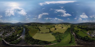 Llangynidr Moors 360 panorama Bannau Brycheiniog (Brecon Beacons) Güney Galler, İngiltere