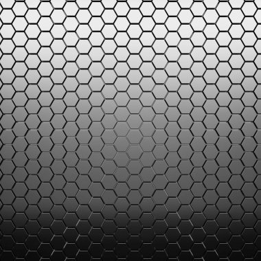 Modern metalik bal peteği ve altıgen arka plan deseni. 3d oluşturma