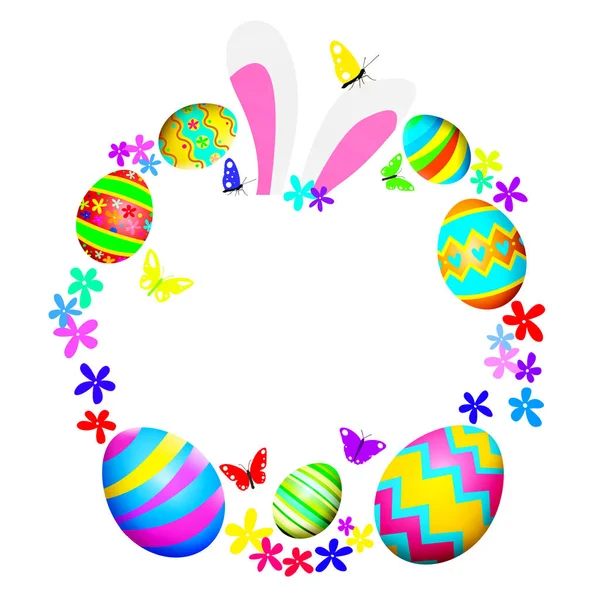 Easter Composition Eggs Festive Decoration Illustration — Stock Photo, Image