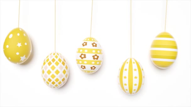 Beautiful Easter Background Colorful Easter Eggs Animation — Vídeos de Stock