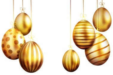 Yumurtalı Paskalya kompozisyonu. Şenlik dekorasyonu. 3d illüstrasyon