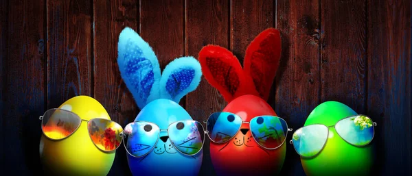 Easter Composition Eggs Festive Decoration — Stock Photo, Image