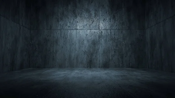 Metal Arka Planı Olan Karanlık Bir Oda Oluşturma — Stok fotoğraf