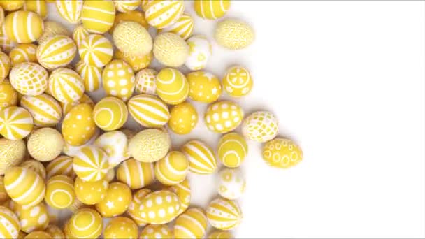 Beautiful Easter Background Colorful Easter Eggs Animation — 图库视频影像