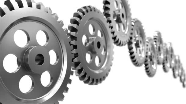 Industrial Video Background Gears Animation — Stock Video