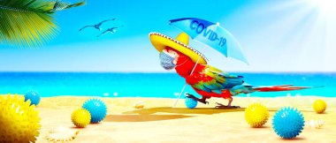 Corona virüsü salgını. Salgın zaman konseptinde seyahat