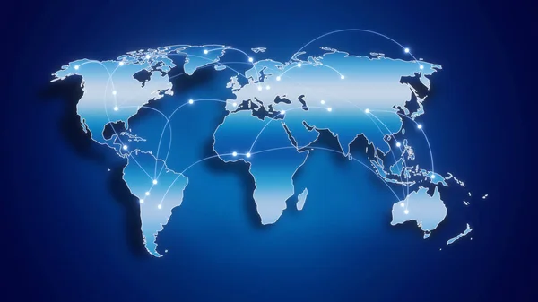 Globales Verbindungskonzept Planet Erde Netzwerk Sphäre Darstellung — Stockfoto