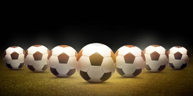 Deri top ile geleneksel futbol oyunu