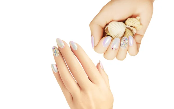 Nail Polish Trends Woman Stylish Manicure — Stock Photo, Image