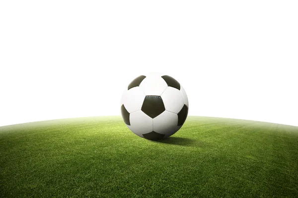 Jogo Futebol Tradicional Com Uma Bola Couro Imagem De Stock