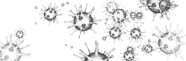 Niebezpieczny Wirus Korony Koncepcja Ryzyka Pandemii Sars Ilustracja — Zdjęcie stockowe