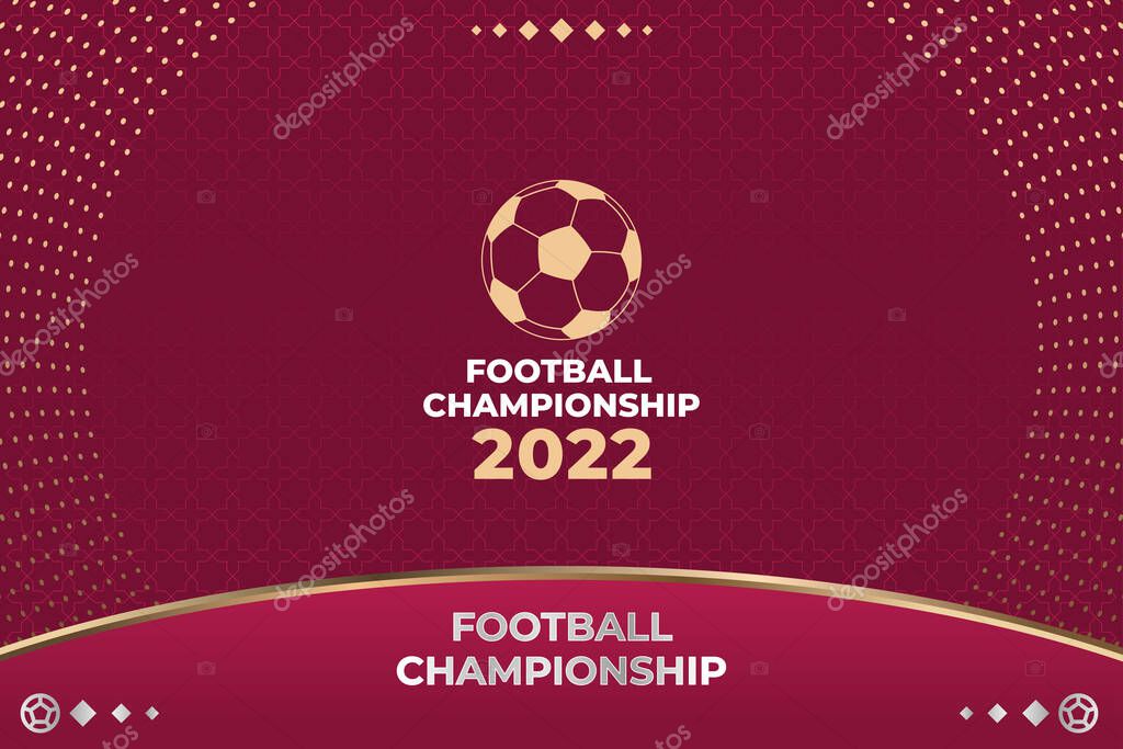 Football Background for soccer championship 2022. Football Championship background for banner, flyer, poster soccer championship 2022
