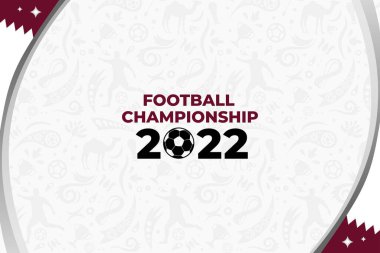 Futbol şampiyonası için futbol arka planı 2022 illüstrasyon vektörü