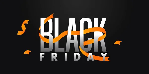Black Friday Sale Luxury Banner Black Friday Graphic Design Decoration — Stock Vector