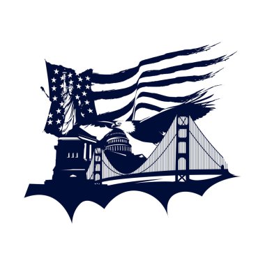America Logo Illustration Vector