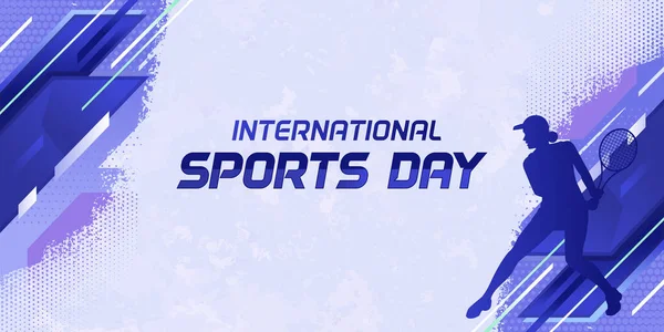 Предпосылки Спорта Vector Международный День Спорта Графический Дизайн Оформления Подарочных — стоковый вектор
