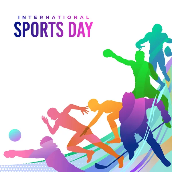 stock vector Sports Background Vector. International Sports Day Illustration, Graphic Design for the decoration of gift certificates, banners, and flyer template