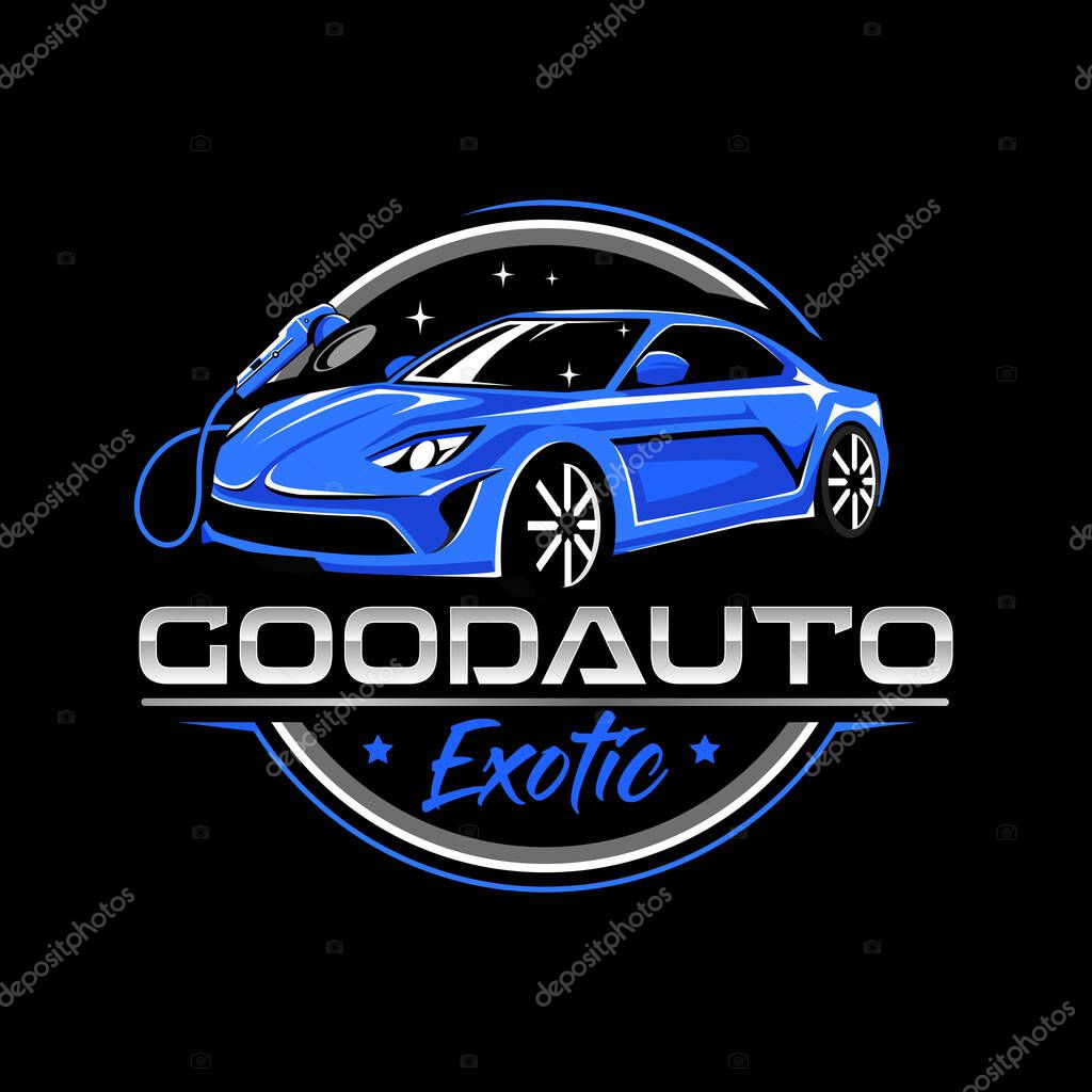 Car Salon Logo. Car Wash Logo design Illustration Vector