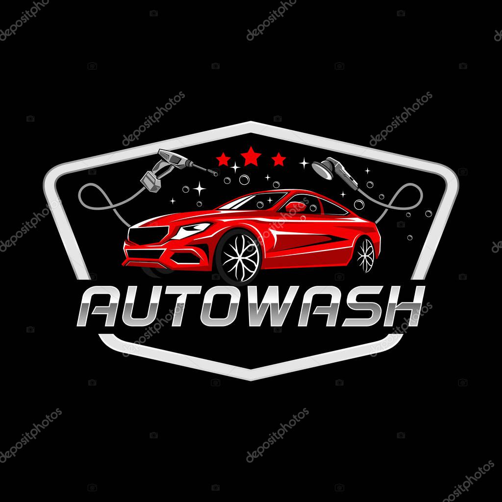 Car Salon Logo. Car Wash Logo design Illustration Vector