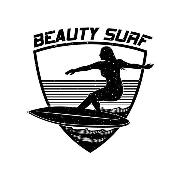 Logo Surf Modèle Inspiration Conception Illustration Surf — Image vectorielle