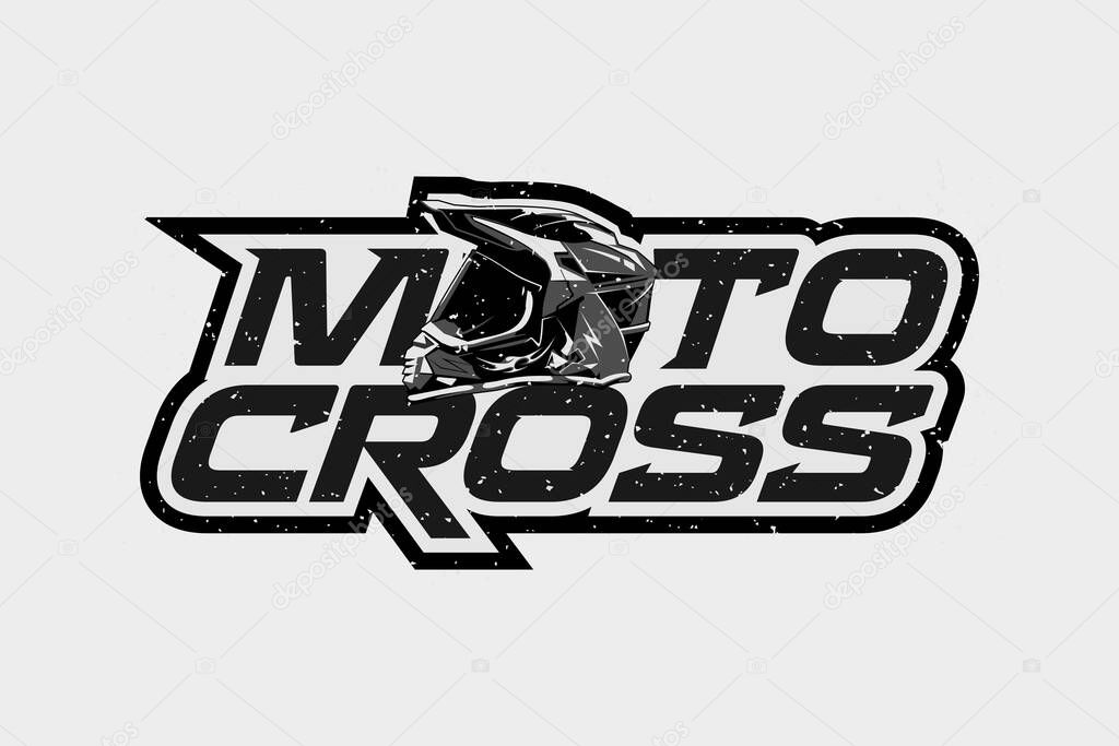 Motocross Jump logo vector. Motocross Illustration Logo Inspiration Vector