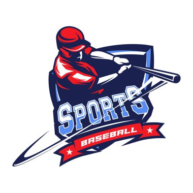 Beyzbol Logosu Tasarımı. Spor Beyzbol Logosu Tasarımı Çizim Vektörü