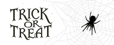 Cadılar Bayramı afişi ya da parti davetiyesi geçmişin kutlu olsun. Cadılar Bayramı selamlama vektör tasarımı şablonu