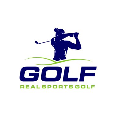 Golf Spor Logosu Tasarım Vektörü şablonu