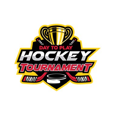 Hokey Spor Turnuvası Logo Tasarım Vektörü