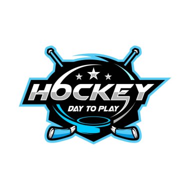 ICE Hokey Logosu Tasarımı. Hokey Spor Turnuvası Logo Tasarım Vektörü