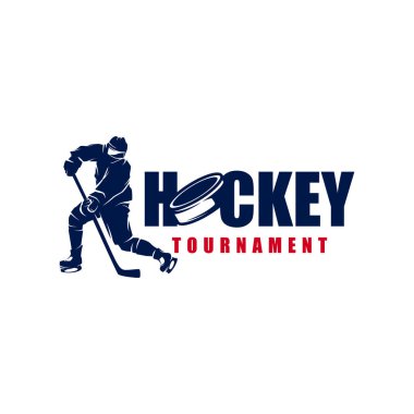Hokey Spor Turnuvası Logo Tasarım Vektörü