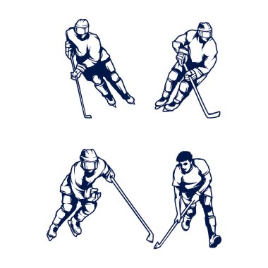 Hokey Logosu Tasarımı. Hokey Spor Turnuvası Logo Tasarım Vektörü