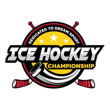 Hokey Şampiyonası Logo Tasarım Vektör Şablonu