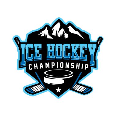 ICE Hokey Kulübü Logo Tasarım Vektörü Şablonu