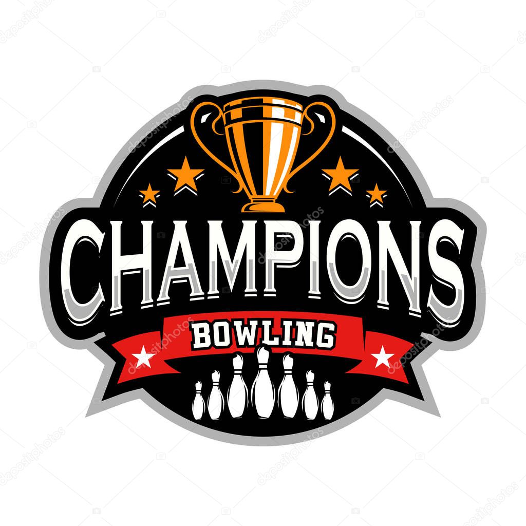 Bowling Logo design. Bowling Sport Illustration design vector