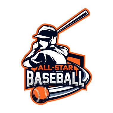 Beyzbol Logosu Tasarımı. Beyzbol Spor Kulübü Logosu Tasarım Vektörü