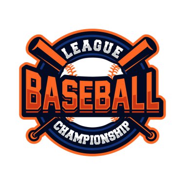 Beyzbol Logosu Tasarımı. Beyzbol Spor Kulübü Logosu Tasarım Vektörü