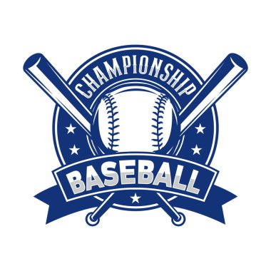 Beyzbol Logosu Tasarımı. Beyzbol Spor Kulübü Logosu Tasarım Vektörü