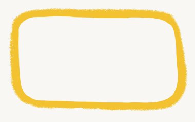 Yırtık kenarları ve yumuşak köşeleri olan sarı dikdörtgen bir çerçeve. Kabaca yırtılmış dikdörtgen çerçevenin vektör çizimi ışık arkaplanında izole edildi. Kolaj ve çıkartmalar için ideal.